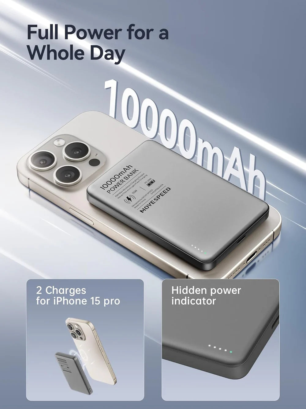 S5 5000mAh / S10 10000mAh PD20W Ultra-thin Magnetic Power Bank