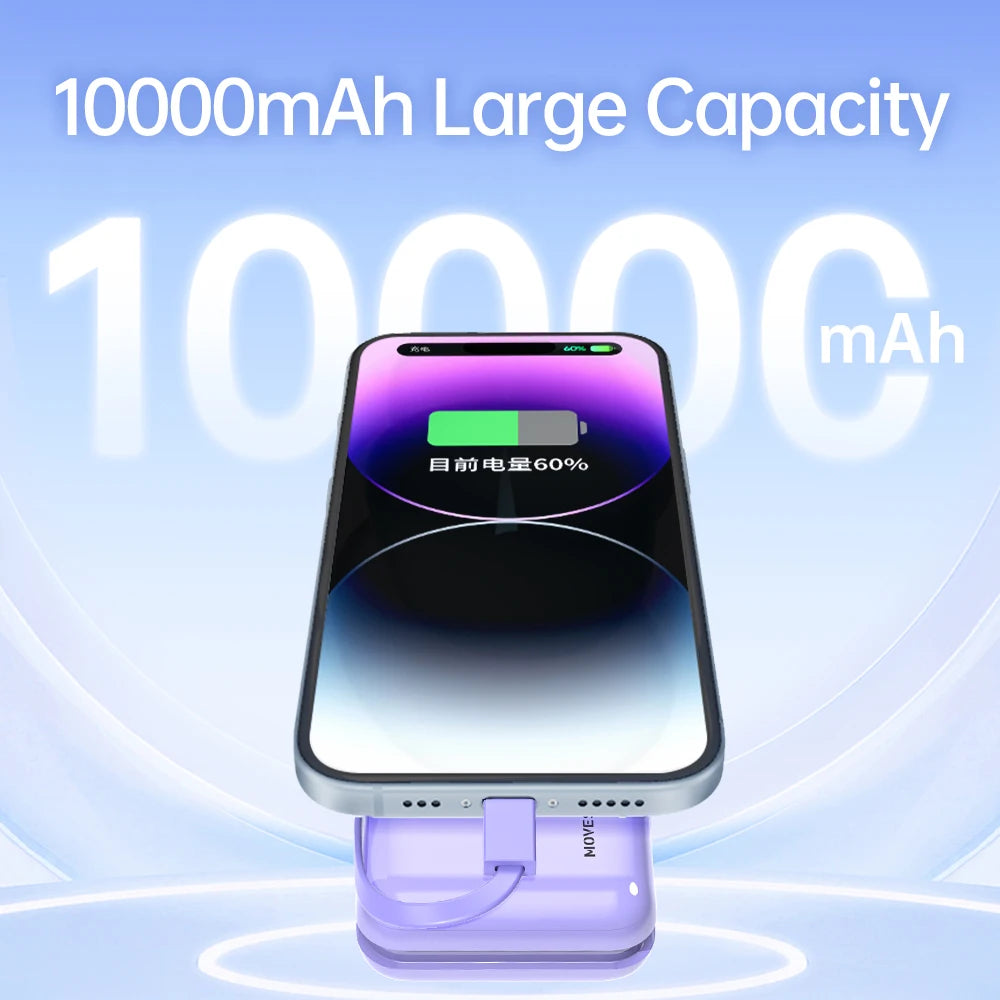 Q10 Plus 10000mAh PD20W Con Doble Type C cable Apple MFI Certified Mini Power Bank