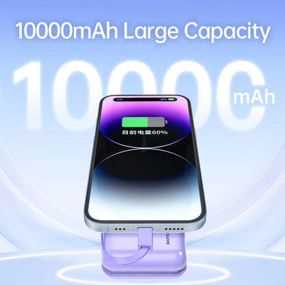 Q10 Plus 10000mAh PD20W Con Doble Type C cable Apple MFI Certified Mini Power Bank